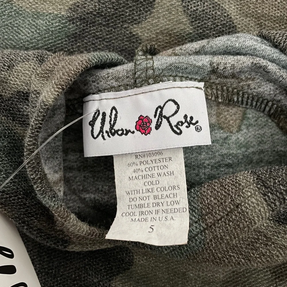 Urban Rose Girls Camouflage Hoodie Dress
